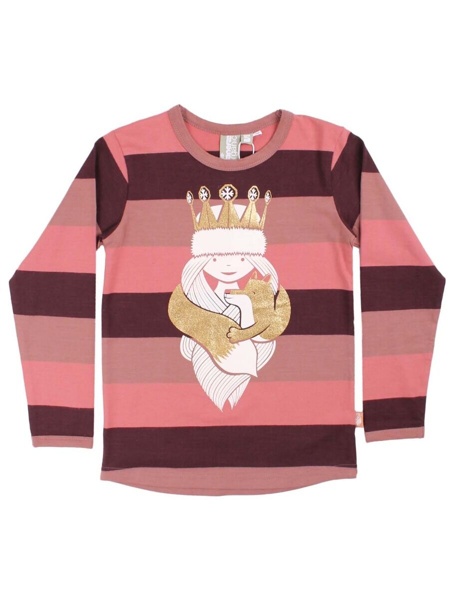 Bluse til børn med prinsesse og ræv