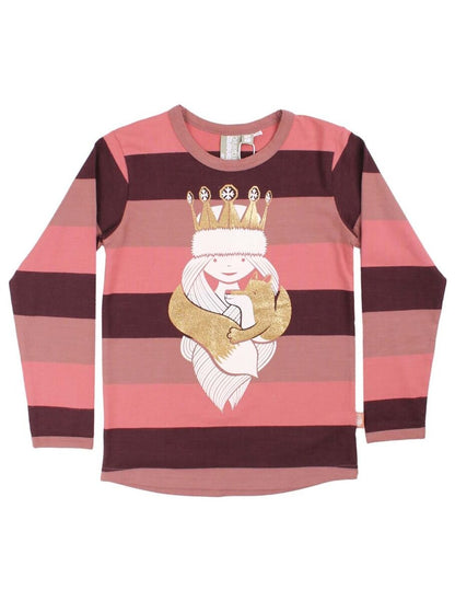 Bluse til børn med prinsesse og ræv