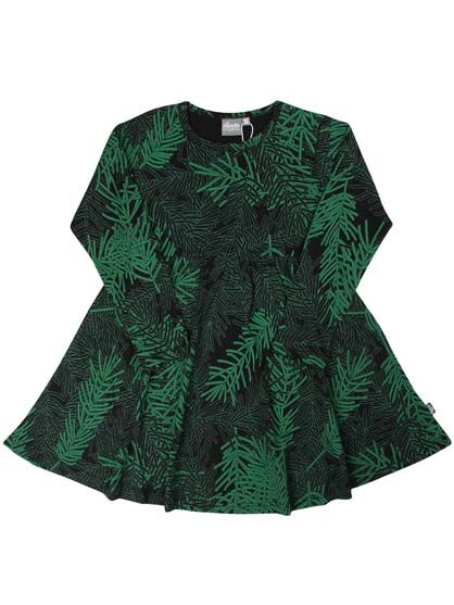 ORGANIC - Daneginger Dress Black/green FINEPINE