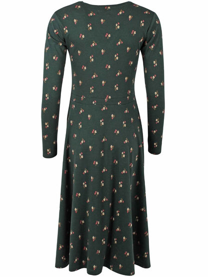 ORGANIC - Danandreasen Dress Black green MINIFLOWER