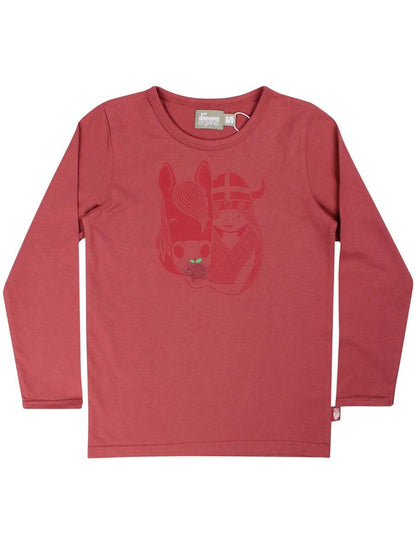 Bluse til børn med viking og hest  