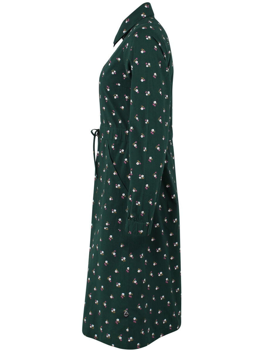 Daneditte Poplin Dress Deep Forest MINIFLOWER