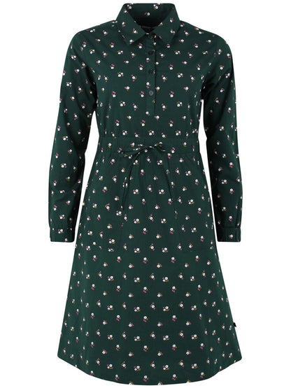 Daneditte Poplin Dress Deep Forest MINIFLOWER