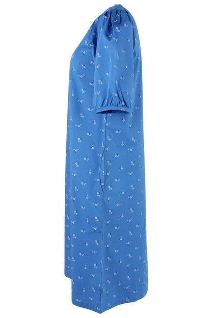 ORGANIC - Danebrigitte Dress Blue MINI FLOWER