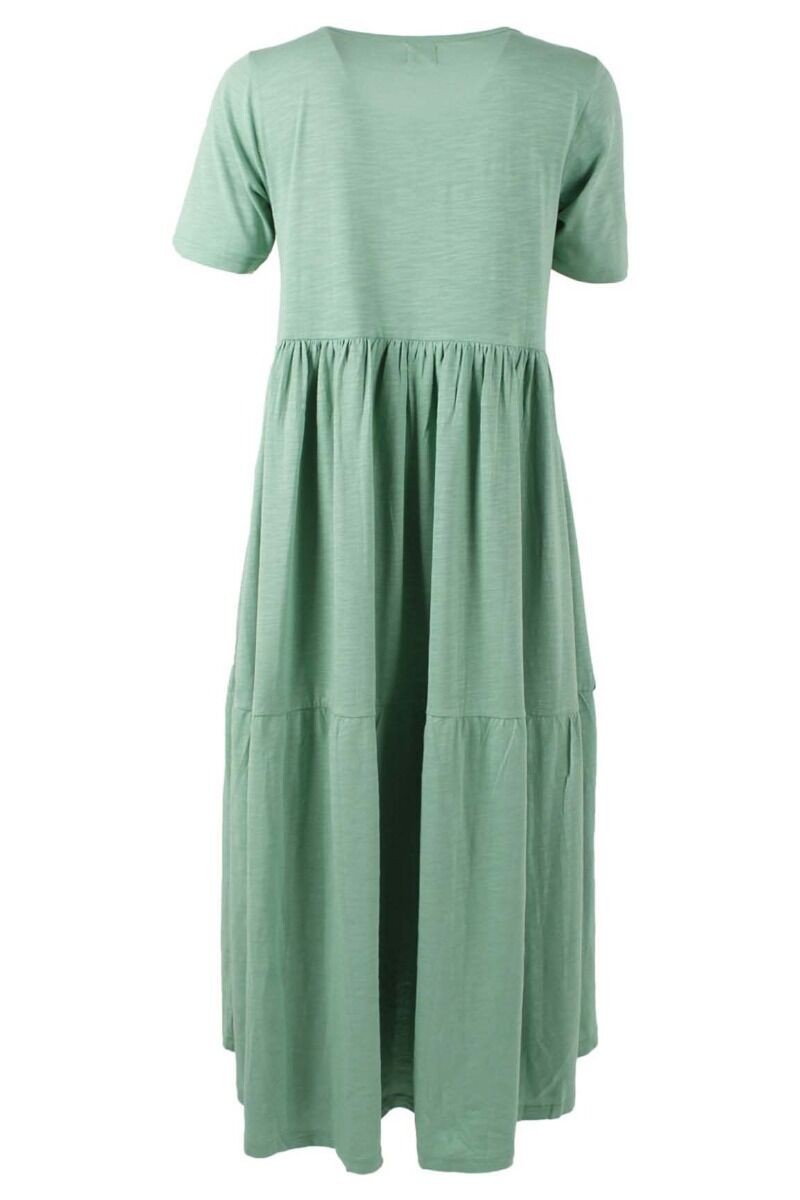 ORGANIC - Danemarkise Slub Jersey Dress Sage