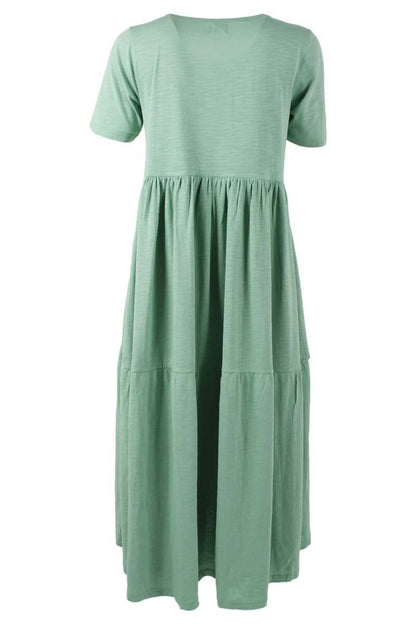 ORGANIC - Danemarkise Slub Jersey Dress Sage