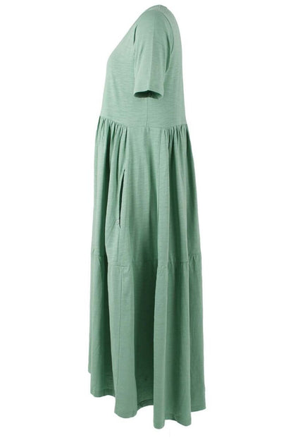 ORGANIC - Danemarkise Slub Jersey Dress Sage