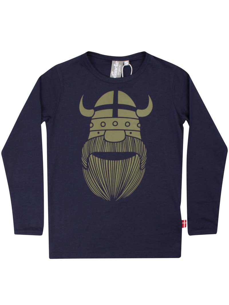 Langærmet bluse til børn med viking