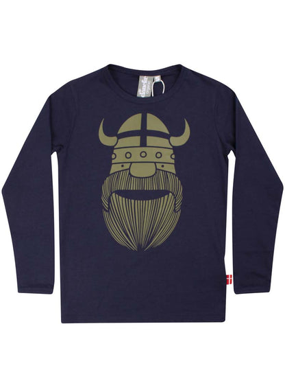 Langærmet bluse til børn med viking