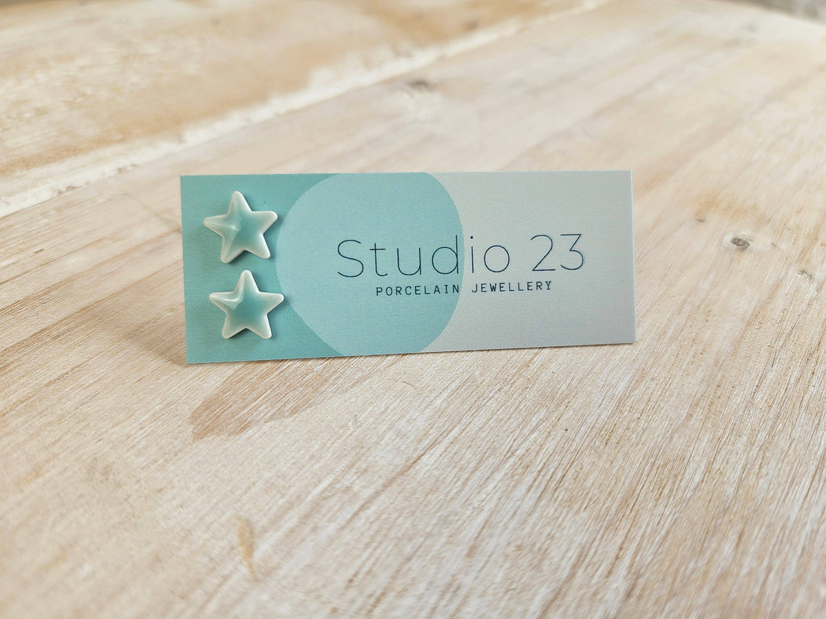 Studio 23 Star Stud Earring Pair Burgundy/Navy