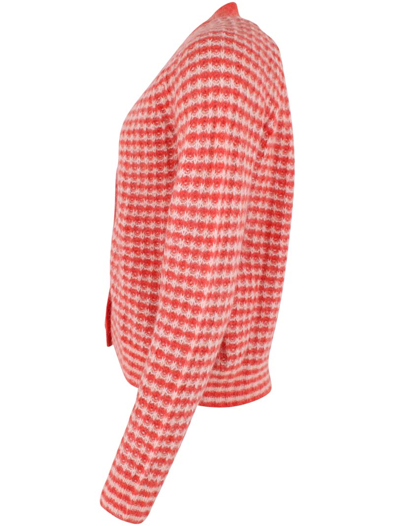Danadorable Mohair Cardigan Bright Red/Powder