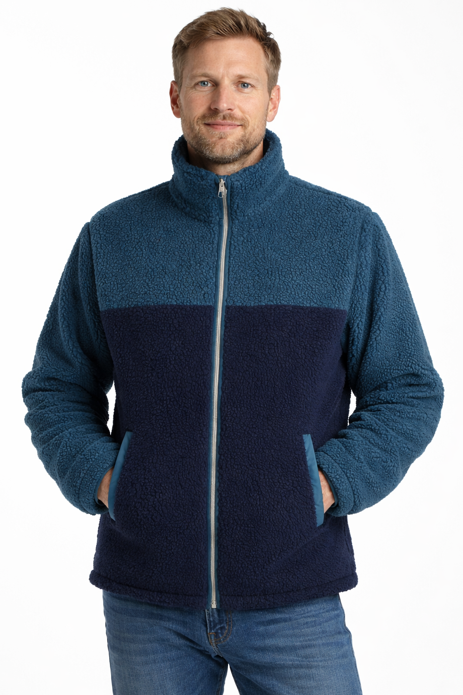Danask Fleece Zip-Up Dark Navy/Light Slate