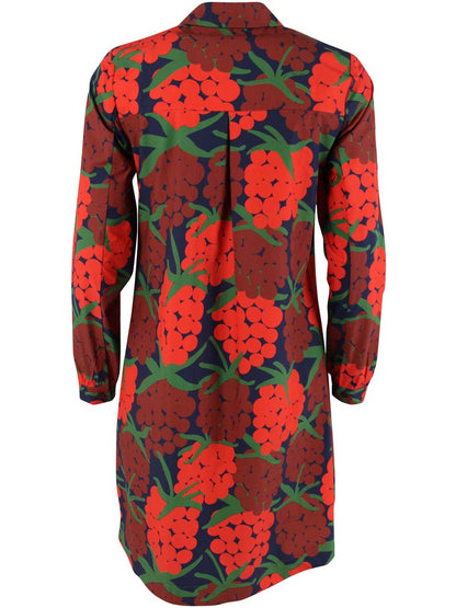 Danecarnation Poplin Dress Bright Red MAXIBERRY