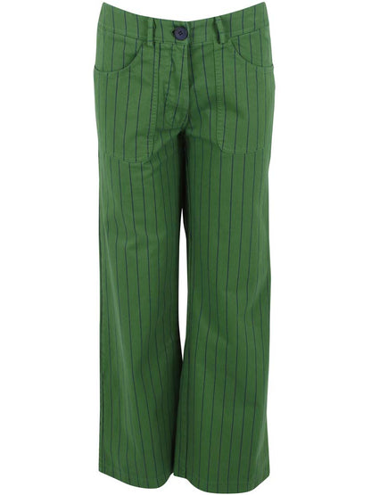 Danedaisy Stretch Canvas Pants Moss Green/Dk Navy