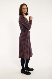 Danouioui Modal Dress Dk Navy/Dk Merlot