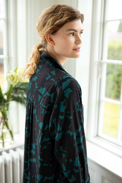 Danepeople Sateen Twill Shirt Dk Slate BRAMBLE
