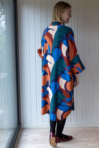 Danetiki Heavy Viscose Dress Warm Blue TROPS