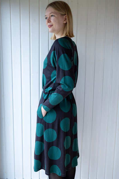 ORGANIC - Danouioui Interlock Dress Black DREAMYDOTS
