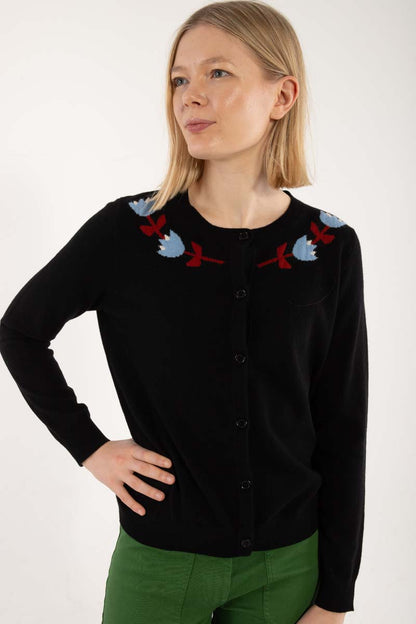 Danelife Merino Wool Cardigan Black