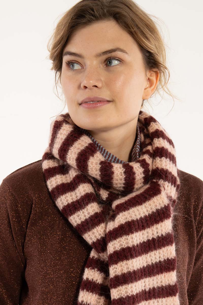 Danefrosty Wollschal Dk Merlot/Pulver