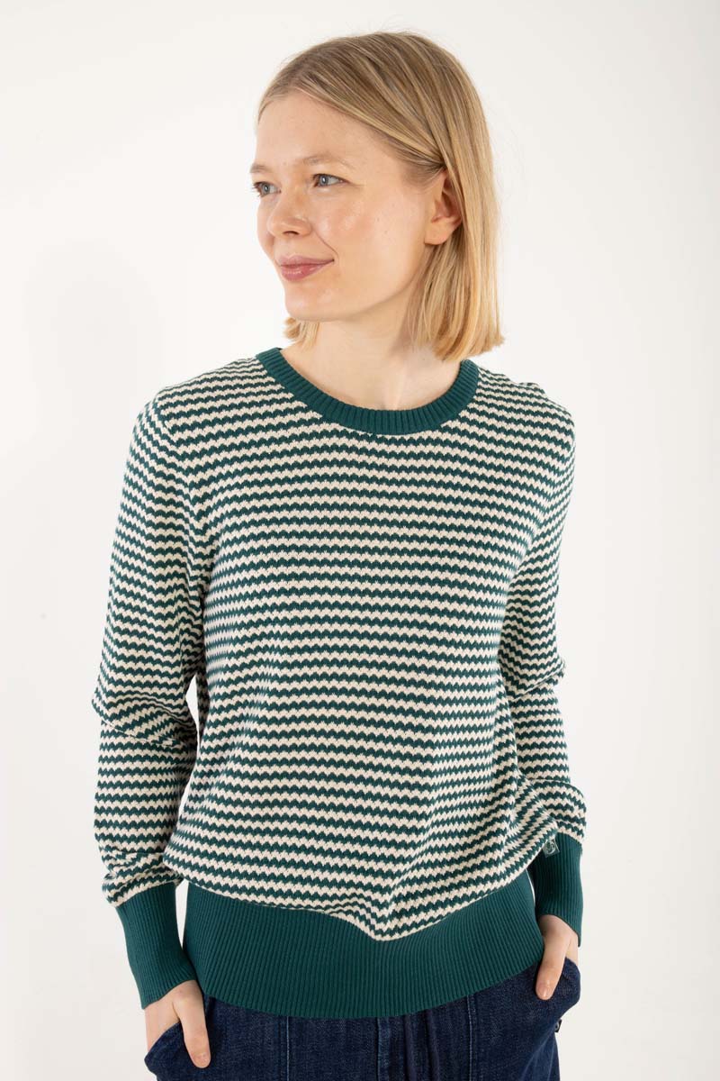 Danefox Pearl Knit Sweater Dk Slate/Chalk