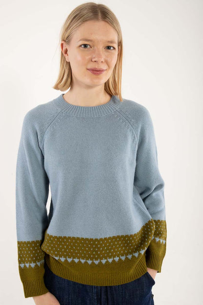 Uld Strik sweater med mønster