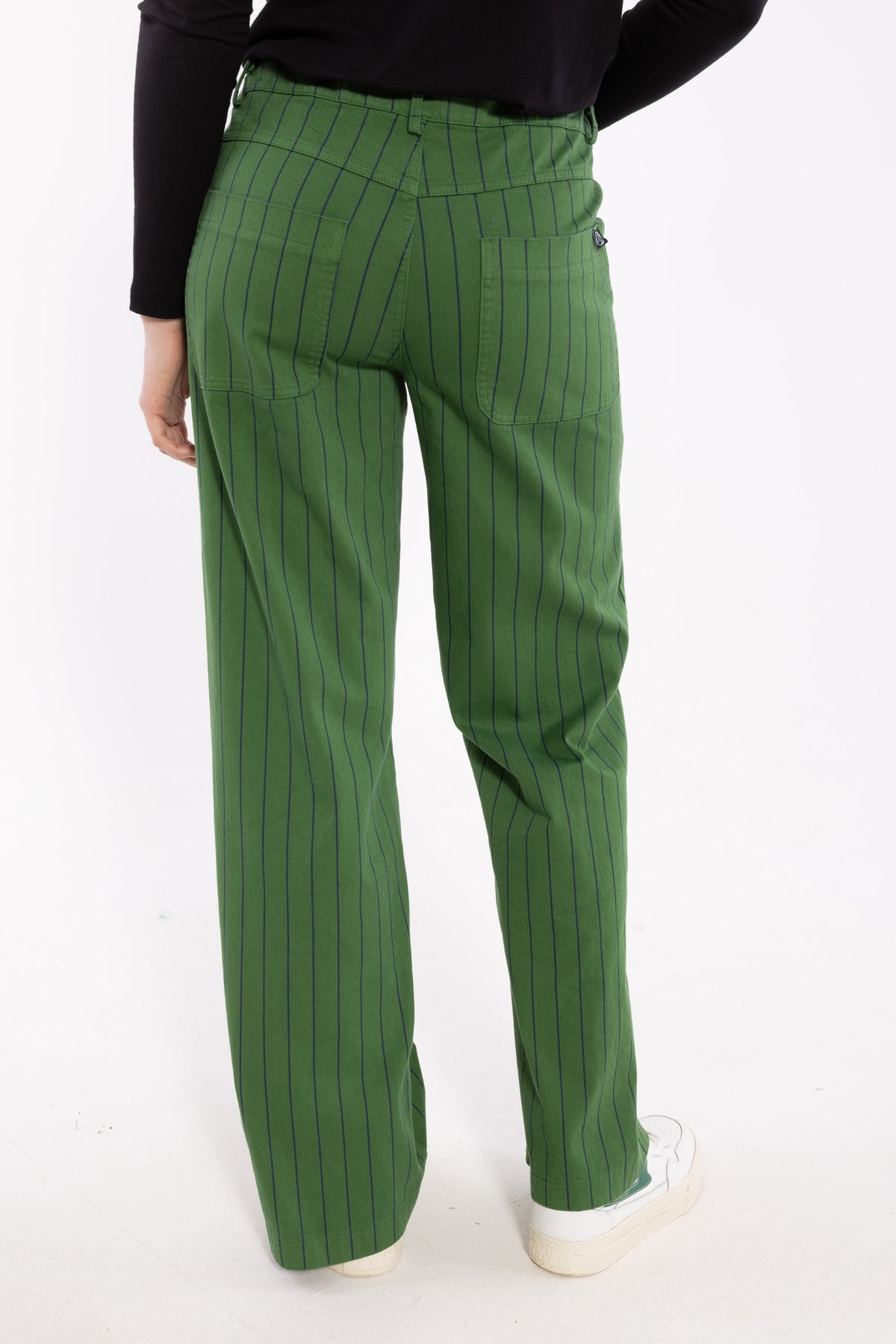 Danedaisy Stretch Canvas Pants Moss Green/Dk Navy