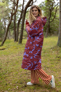 Danemeddow Aop Thermo Coat Light Lilac/Chili HALFTONE