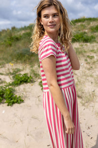 Danebasic Kroeyer Dress Soft Cherry/Light Beige