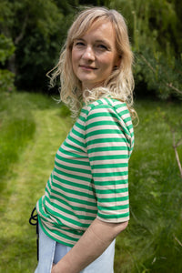 Danemanna Modal Tee Green/Light Beige