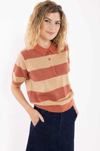 Danesandwich Glitter Sweater Polo Aragon/Nougat
