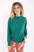 Flot sweater med rund hals i fin grøn nuance til kvinder fra Danefæ