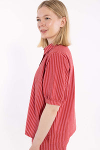 Danesyren Seersucker Shirt Chili/Soft Cherry