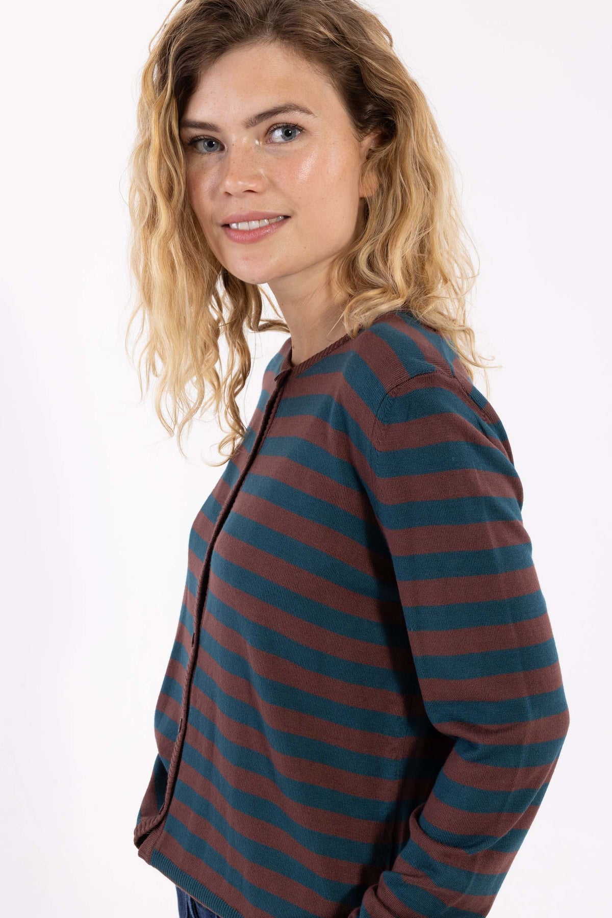 Danelunch Viscose Cardigan Dk Merlot/Dk Slate