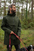Armygrøn regnfrakke til mænd
