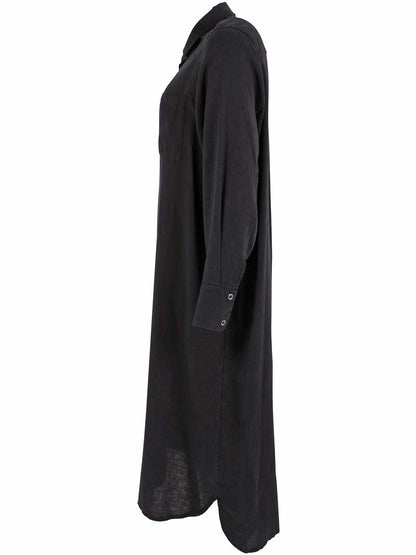Danefolk Heavy Linnen Dress Black