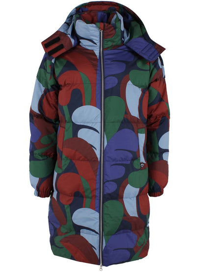 Daneget Down Winter Coat AOP Blue Purple TROPS