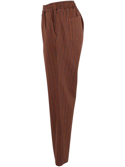 Daneholm Stretch Canvas Pants Brown/Dk Navy