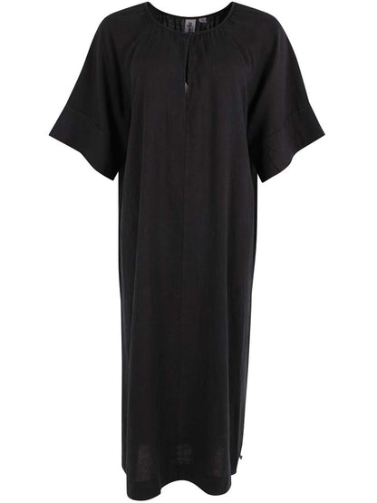 Danehostess Heavy Linen Dress Black