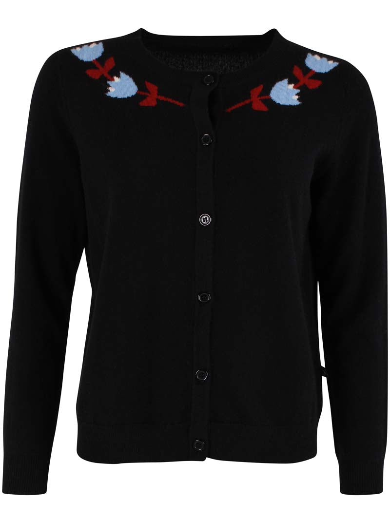 Danelife Merino Wool Cardigan Black