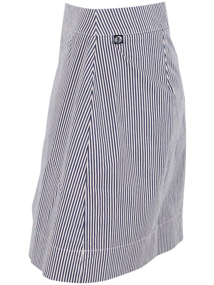 Danelondon Stretch Canvas Skirt Dk Navy/Chalk