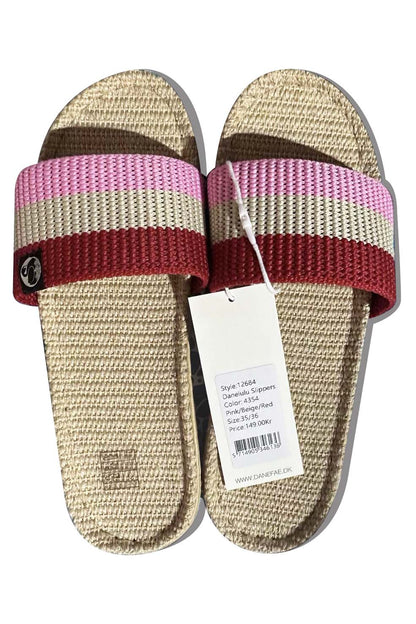 Danelulu Slippers Pink/Beige/Red