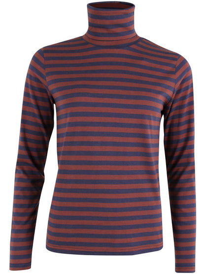 Danemanna Modal Rollneck Tee Dk Navy/Dk Merlot