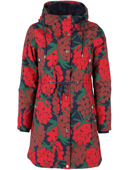Danenora AOP Winter Parka Dk Red MAXIBERRY