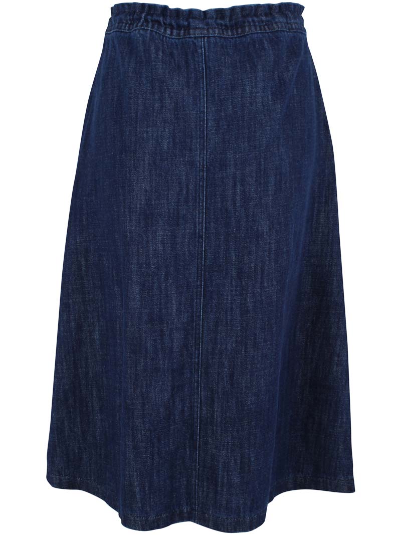 Denimnederdel med bindebånd til kvinder