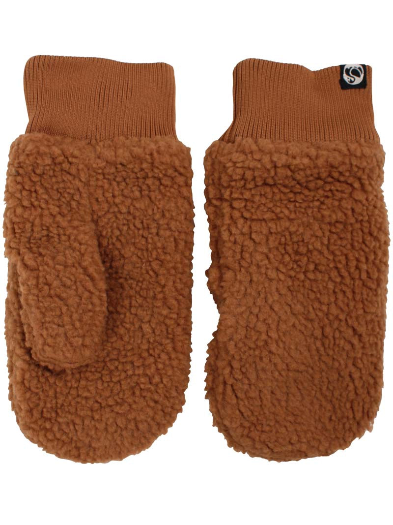 ESS - Danepuff Paws LADIES Fleece Mittens Brown