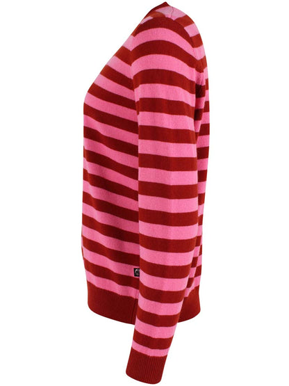 Danesaint Merino Wool Sweater Dk Rust/Spicy Pink