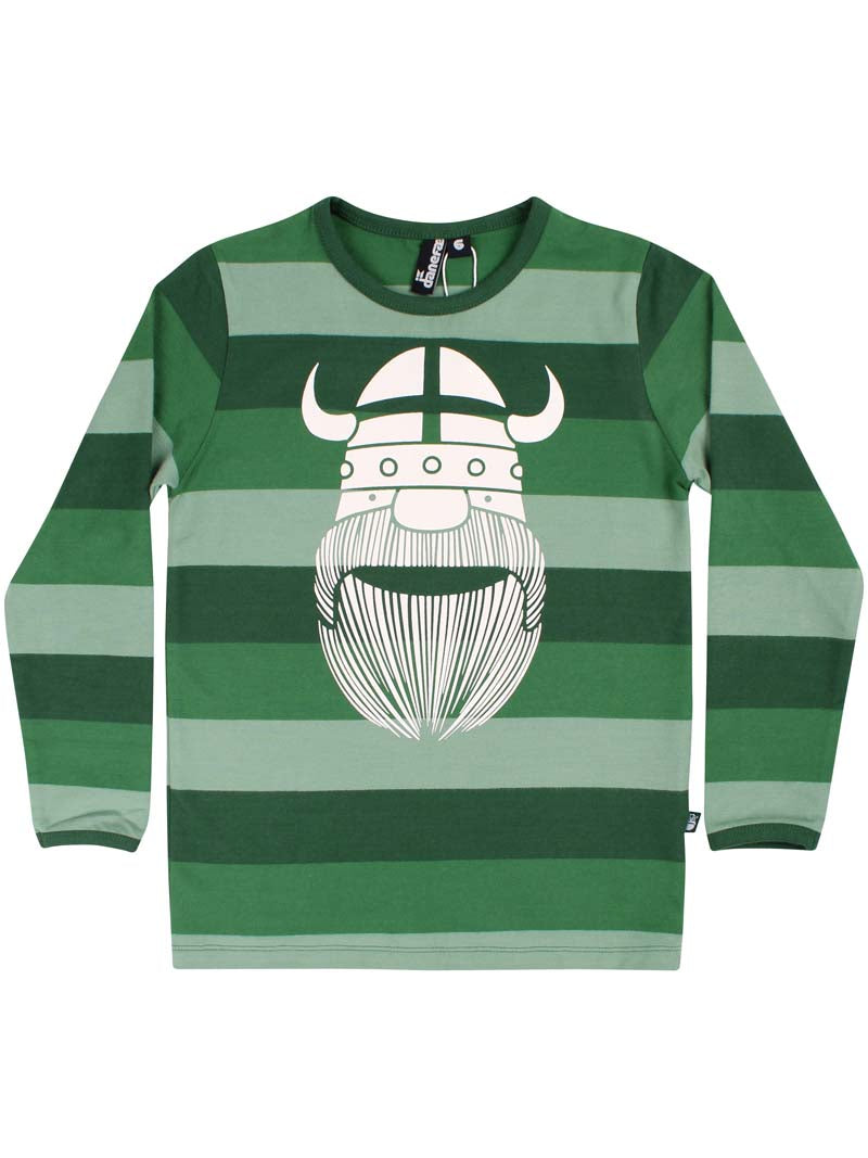 Stribet bluse til børn med viking