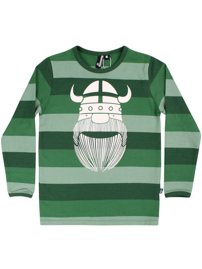 Stribet bluse til børn med viking