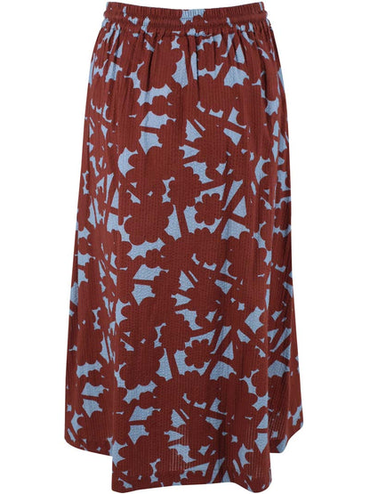 Danespresso Seersucker Skirt Lt Blue BRAMBLE